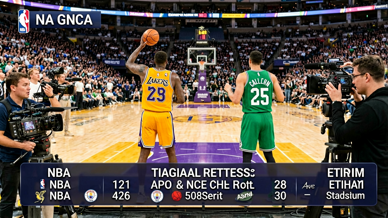 NBA湖人队对阵凯尔特人队比赛数据直播